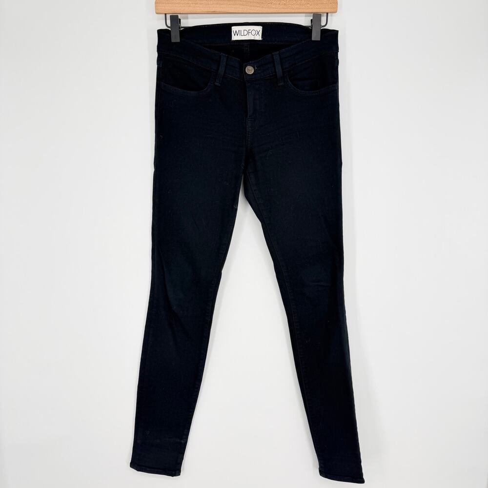 Wildfox Carmen Low-Rise Skinny Black Womens Jeans USA Made 28